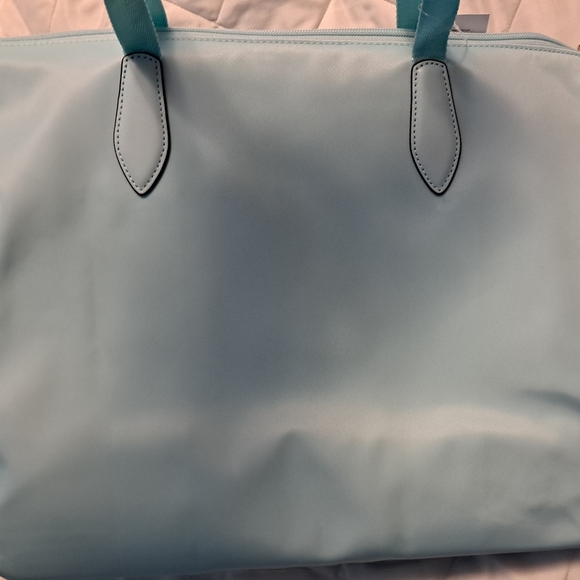 Kate Spade Mel Nylon PACKABLE Tote Aqua Pool Blue - Picture 3 of 13